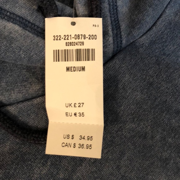 NWT Hollister M S/S distressed sweatshirt SO SOFT - Picture 2 of 5